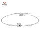 Aido diamond pt950 platinum small waist bracelet women's fashionable platinum bracelet for girlfriend, weight 3.6-3.8 grams + delivery certificate