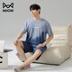Cat man pajamas 100% pure cotton shorts shorts for men summer men's pajamas new cotton large-size four-season home clothing set [100% pure cotton skin-friendly and breathable] style one 2XL [recommended 140-160Jin [Jin equals 0.5 kg]]

