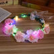 SNQP luminous forest color princess garland children's headwear scenic night market festival street stall fairy dancing photo hair accessories 1 garland pink lantern diameter 50cm
