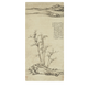 L'ancien paysage peinture parchelle de la compensation d'automne du village de pêcheurs de Yuan Nizan est un parchemin de peintures de paysage anciennes par des répliques de peintures antiques accrochées au village de pêche du Yuan Nizan est une image de la clairière de l'automne de la taille du coeur du yuan nizan.