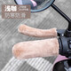 Xunliba Electric Handlebar Cover Battery Car Plush Handle Sheath Winter Warm Anti-Slip Motorcycle Tricycle Tram Hand Guard Thickened Light Coffee 4 pieces in total No freezing of hands while riding