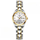 
Shanghai official website fully automatic mechanical women's watch women's waterproof luminous diamond-inlaid double calendar Korean female student wrist high-end women's 690-white silver belt adjusting watch