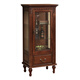 YouFuyin American Singerboard American Solid Wood Gabinete de vino de vidrio Gabinete decorativo Gabinete European Puerta única Gabinete de vino tinto contra la sala de estar 719 Gabinete de vino de puerta izquierda: 60*40*130 Longitud, ancho y altura