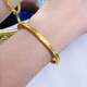 Zhiyu Yunxiang 999 Fußball Gold Worte Gold Armband Frauen friedliche freudige elegante Augenbinde Eröffnung Armband Geburtstag Geschenke Geschenke für Frau Jiyan Armband Gold ungefähr 50g