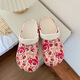 Yuou 2025 Summer Nuevos zapatos para padres e hijos Sandalias para niños Bolsas y mujeres grandes, medianas y pequeñas zapatillas de playa para bebés Smn Strawberry Bear 38-39 (adecuado para 37-38)