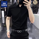 Romon Textur kostenlos kurzärmeliges Freizeithemd für Männer Business Ice Side Draping ohne Marken weiße Hemd Männer formale Tragen weiß L [120-140jin [Jin gleich 0,5 kg]]