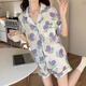 Tulip Pajamas Women's Short Sleeve Sweet Ins Small Fresh Girls Pajamas Comfortable Breathable Outerwear Set FY3937 M Recommended 80-100Jin Jin equals 0.5kg