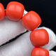 Six Pills Coral Loose Beads Single Circle Old Style Bucket Beads Bracelet Red Multi-Specifications Large Beads DIY Jewelry Multi-Purpose Buddha Beads Bracelet 108MM Single Circle 24 Beads