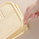 Baiji corn starch disposable lunch box biodegradable microwave lunch box with lid packed fast food lunch box 5 compartments * 20 sets
