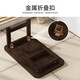 Sizhu Pavilion Windowsill kleiner Klapper Erker Fenster Tisch Tee Tisch Einfacher Tee Tisch Kang Tisch Dining Haushalt Massivholz Studie Tisch Kleine Walnuss Farbe 12045 [gefaltetes Modell I keine Installation]