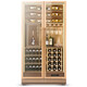 Qielong 808W red wine cabinet double-door constant temperature moisturizing ultra-thin embedded air-cooled frost-free compressor wine cabinet office home liquor and wine refrigerated display 808W rose gold + beech shelf + stainless steel cabinet