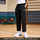 Veidoorn Hosen Sport Männer Bindungen Füße amerikanische Traininghose Lose Drawess Nahaufnahme Basketballhosen v1342 (gewebt schwarz) m