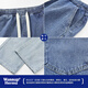 Wassup Hermu Offizielle trendige Jeans Herbst- und Winter American High Street Wide Bein Straight Hosen Lose Gradientenwäsche 5009 Blue L (Empfohlen 110-130jin [Jin entspricht 0,5 kg])