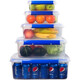 Bloqueo de bloqueo de plástico transparente Caja de recién mantenedor Rectangular SEAL Caja de almacenamiento de alimentos Caja grande de hotel Caja de refrescos (9928) Caja de logotipo elevado 29 litros