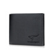 Fashionable Casual Men's Wallet 2024 Summer New Simple Kangaroo Short Wallet Business Folding Coin Purse Men Black