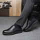 Chaussures en cuir de voiture classiques pour hommes Chaussures en cuir décontractées en cuir authentique pour hommes en automne et hiver plus chaussures en velours papa