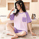 Pang Donglai pijama para mujeres en verano algodón puro manga delgada de manga corta lindo set de dos piezas de dos piezas Versión coreana de primavera y otoño ropa casera se puede usar afuera. Red SKM6627 Color M Código (recomendado 75-95 Jin [Jin equivale a 0.5 kg])