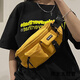 GPHF Japanese breast bag men's small bag Japanese versatile casual trendy brand crossbody bag waterproof shoulder bag student sports waist bag trendy black 689