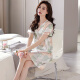 Modal high-end nightgown for women summer ice silk short-sleeved long pajamas new summer simulated silk home clothing dress 9928 M[90-110Jin[Jin equals 0.5 kg]]