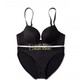 Calvin Klein Bra Unterwäsche BH glänzend seidig, schnell trocken bequemer Stoff sexy ober dünner dicker Boden QF6996ad Schwarzer Bra 80B 36B