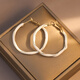 OU Jingsi Light Luxury haut de gamme Boucles d'oreilles de grand cercle Nouveau conception de niche à la mode Loucles d'oreilles irrégulières Tempérament féminin OK-753