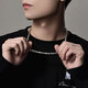Mingyang Decoration Sea 925 sterling silver auspicious cloud pattern keel pattern necklace men's strong chain retro high-end personality solid chain sweater chain chain length 60CM