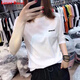 LOVER RUCCI 7-quarter sleeve T-shirt for women pure cotton loose inner bottoming shirt 2025 spring and autumn new shoulder mid-sleeved top trend 701-53 rose red XL suitable for 115-130Jin [Jin equals 0.5 kg]