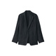 MUJI (MUJI) men's hanma water-washed jacket men's jacket 25 years summer men's suit small suit casual AD0WRC5S black S (165/84A)