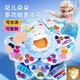 Disney Princess Elsa Cosmética infantil de las niñas Little 'Rendimiento especial Magno de maquillaje Juego de sombras de ojos Juguetes de regalo de cumpleaños [Hielo y estilo de nieve] Caja de belleza multifuncional de Flower Duoduo