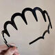 First idea of face wash hairband for women 2024 broken hair wavy hairpin high skull pressure hairband versatile hairpin SN4241SN2741 black-deep tooth hairband