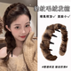 Miao Yijia High Headband Women's Face Wash Pressing Hairband Wide Hairband Broken Hair Going Out High-Quality Pressing Hairband New Adult Plush Leopard Print Hairband Light Brown