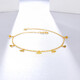 Saturday Lucky Yellow 18K Gold Anklet for Women Flower Shell Color Gold Anklet KH081152 21+2cm Birthday Gift