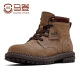 Maden American Work Boots Men's Retro Martin Boots High Top Top Versatiles Boots Boots Spring Ox Back-VeTet Cuir En cuir chaussures Dune Couleur - La taille de la chaussure est trop grande, il est recommandé de prendre une taille plus petite 42 (260 mm)
