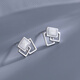 Holycat cat in arms s925 silver geometric square earrings girl birthday Valentine's Day gift earrings cool style high-end earrings for girlfriend 925 silver geometric square earrings