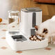 Raft core automatic cat feeder cat food and water two-purpose cat bowl dog bowl food bowl double bowl drinking and feeding device integrated cat bowl ceramic pet automatic drinking water feeding integrated high-end gray + ceramic bowl