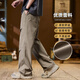 
Semir 2025 new paratrooper work clothes floor pants men's American straight-leg casual pants men's loose wide-leg sports pants 9855 black M