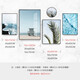 Mohu (mohu) living room decoration painting sofa background wall mural modern simple landscape landscape painting TV wall high-end new style hanging paintings seaside landscape 15935 (including wall clock) art crystal porcelain combination-black frame