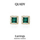 Qlady Green Niche Earrings Feminine High Quality Silver Needle Earrings 2025 Young Luxury Earrings Birthday Gift