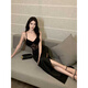 
Die Nisi nightclub French sexy black lace suspender dress with female temperament, masculine evening dress with slit hips, black, good quality M Recommended 95-105Jin[Jin equals 0.5 kg]