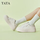 他她（TATA）薄款小白鞋女款2025春季新款透气板鞋女休闲鞋子CT701BM5 白色 37