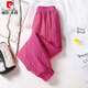 Pierre Cardin Cotton Pants Women's Autumn and Winter Outer Wear Plus Velvet Thickened Pants 2025 New Minus 40 Cold-Resistant Leg Down Pants Rose Red XL Recommended 130-145 Jin Jin equals 0.5 kg