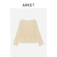 ARKET Women's Pleated Waist Belted Long Sleeve Top Light Beige Autumn New Style 1324552002 Light Beige 38 165/88A