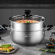 Maxcook soup pot steamer 304 stainless steel two-layer soup pot double-layer soup steamer steamer tray steaming grid stew pot 22cm MCT8763