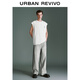 UR2025 Frühling Neue Männermodie Street Casual Kontrast Druck Loose Weste Umm450022 Buch Weiß L.