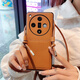 适用OPPOFindX7手机壳斜挎FindX7pro皮质FindX7Ultra防摔保护套叁 【感棕色+斜挎卡包】 OPPO Find X7【成品】