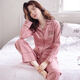 Un pyjamas en coton pur pour les femmes au printemps et en automne à manches longues de grande taille pour les vêtements pour les femmes du printemps et de l'été peut être porté à l'extérieur. Pantalon à manches longues à long terme: 9904 4xl recommandé 160-190jin [Jin est égal à 0,5 kg]