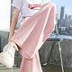 
Yoyo one (Yoyo one) girls wide-leg pants for summer children 2025 new thin ice silk straight summer wear girls pants big children summer trousers 15085 pink + 15282 meters apricot [combination] 120 120 cm