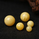 DL 1998 Fat Donglai quality beeswax single bead fidelity Russian material floating white flower white flower chicken oil yellow and white honey loose beads with beads round beads white flower wax 16mm one