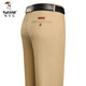 
Woodpecker (TUCANO) men's pure cotton casual pants spring and autumn thin trousers middle-aged high waist deep crotch straight pants loose daddy suit pants 9855 navy 29 [waist circumference 2 feet 2]