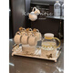 
Chuangjingyi chooses high-quality light luxury teapot Qipai high-value afternoon tea set style exquisite glass fruit flower candle plus high-value tea set 9-piece set [691] gift box set